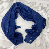 WOMEN'S SCARF/SHAWL navy white
