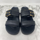MICHAEL KORS WOMEN'S SANDALS black gold 8