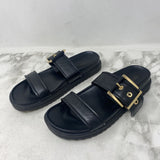 MICHAEL KORS WOMEN'S SANDALS black gold 8