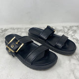 MICHAEL KORS WOMEN'S SANDALS black gold 8