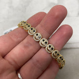 LISA GOZLAN WOMEN'S BRACELET gold black clear 7-8"