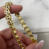 LISA GOZLAN WOMEN'S BRACELET gold black clear 7-8"