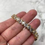 LISA GOZLAN WOMEN'S BRACELET gold clear 6-7"