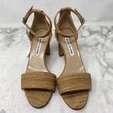 MANOLO BLAHNIK WOMEN'S SANDALS beige 35.5