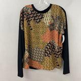 MELANIE LYNE WOMEN'S TOP black orange L