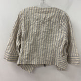 KOZAN WOMEN'S BLAZER/JACKET cream grey-blue L