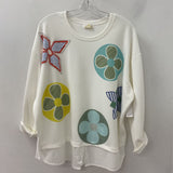 NEW COLLECTION WOMEN'S TOP white green yellow multi L