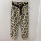 BELLA AMORE WOMEN'S PANTS beige taupe grey S/M
