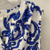 ALEX & LILI WOMEN'S PLUS DRESS white blue 1X