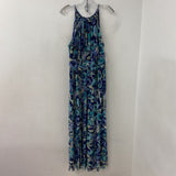 LAURA WOMEN'S PLUS DRESS blue green navy 18