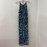 LAURA WOMEN'S PLUS DRESS blue green navy 18