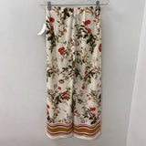 ZARA WOMEN'S PANTS cream pink green S