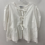 ganni WOMEN'S BLOUSE/SHIRT white M/40