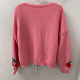 WOMEN'S CARDIGAN pink red green M