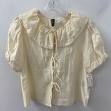 H&M WOMEN'S BLOUSE/SHIRT cream S