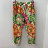 WOMEN'S PANTS lime orange pnk M