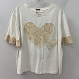 WOMEN'S T-SHIRT white beige L