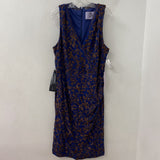 JS COLLECTIONS WOMEN'S PARTY DRESS blue brown 16