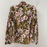 TOMMY HILFIGER WOMEN'S BLOUSE/SHIRT tan pink floral 12