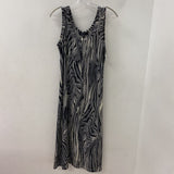 karen kane WOMEN'S DRESS grey black snimal print M
