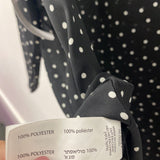 DEX WOMEN'S PLUS TOP black white dots 2X