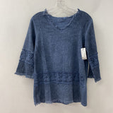 Via Vitale WOMEN'S TOP denim-blue S