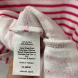 TALBOTS WOMEN'S ACTIVE TOP white pink stripe M