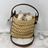 H&M WOMEN'S BAG straw brown