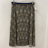 H&M WOMEN'S SKIRT navy yellow print L