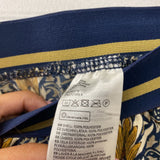 H&M WOMEN'S SKIRT navy yellow print L