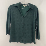 kim & cami WOMEN'S BLOUSE/SHIRT green print S