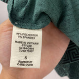 kim & cami WOMEN'S BLOUSE/SHIRT green print S