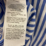 MADEWELL WOMEN'S BLOUSE/SHIRT white blue stripe XS