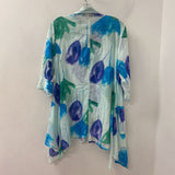 ORANGE WOMEN'S BLOUSE/SHIRT blue turquoise purple L/XL