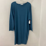 BRYN WALKER WOMEN'S DRESS teal M/L