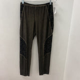 MALOKA WOMEN'S LEGGINGS dark taupe w/pattern L/L
