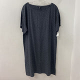 EILEEN FISHER WOMEN'S DRESS grey white L