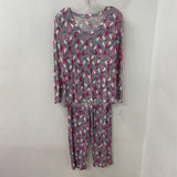 HUE WOMEN'S LOUNGEWEAR grey pink cat printk m