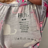 HUE WOMEN'S LOUNGEWEAR grey pink cat printk m