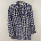CYNTHIA ROWLEY WOMEN'S BLAZER/JACKET navy white L