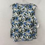 FRANSA WOMEN'S TANK/CAMI white green blue floral L