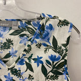 FRANSA WOMEN'S TANK/CAMI white green blue floral L