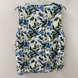 FRANSA WOMEN'S TANK/CAMI white green blue floral L