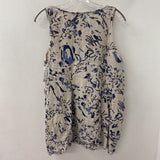 WOMEN'S TANK/CAMI grey blue abstract M/L