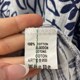 WOMEN'S BLOUSE/SHIRT white navy floral L