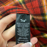 TNA WOMEN'S BLAZER/JACKET red plaid S/1