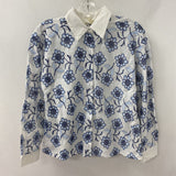 ADIVA WOMEN'S BLOUSE/SHIRT white blue floral S