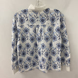 ADIVA WOMEN'S BLOUSE/SHIRT white blue floral S