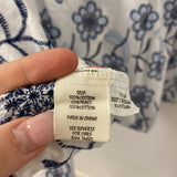 ADIVA WOMEN'S BLOUSE/SHIRT white blue floral S