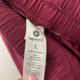 90 DEGREES WOMEN'S ACTIVE BOTTOM burgundy L